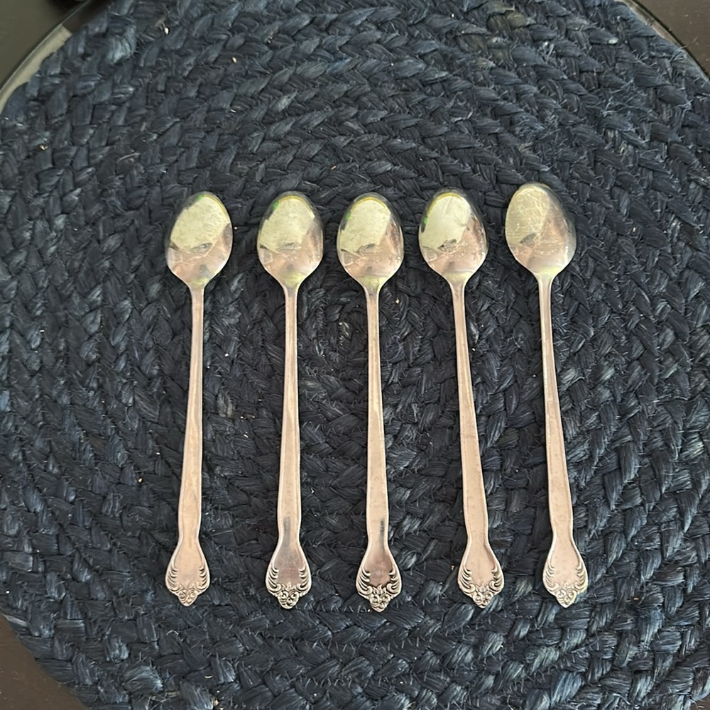 - Versailles Stainless Steel Ice Tea Spoons- Lot of 5 - Picture 3 of 4